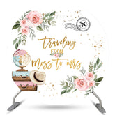 Runden Reisen Luft Flugzeug Thema Blumen Hochzeit Hintergrund